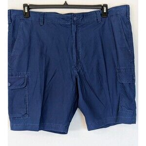 IZOD Saltwater Cargo Shorts Men’s 46W 10.5” Inseam Navy Stretch NWT